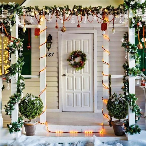 Snowflake Christmas Ornaments 38pc Beads Holiday Decor Xmas Tree Decorations - Picture 4 of 6